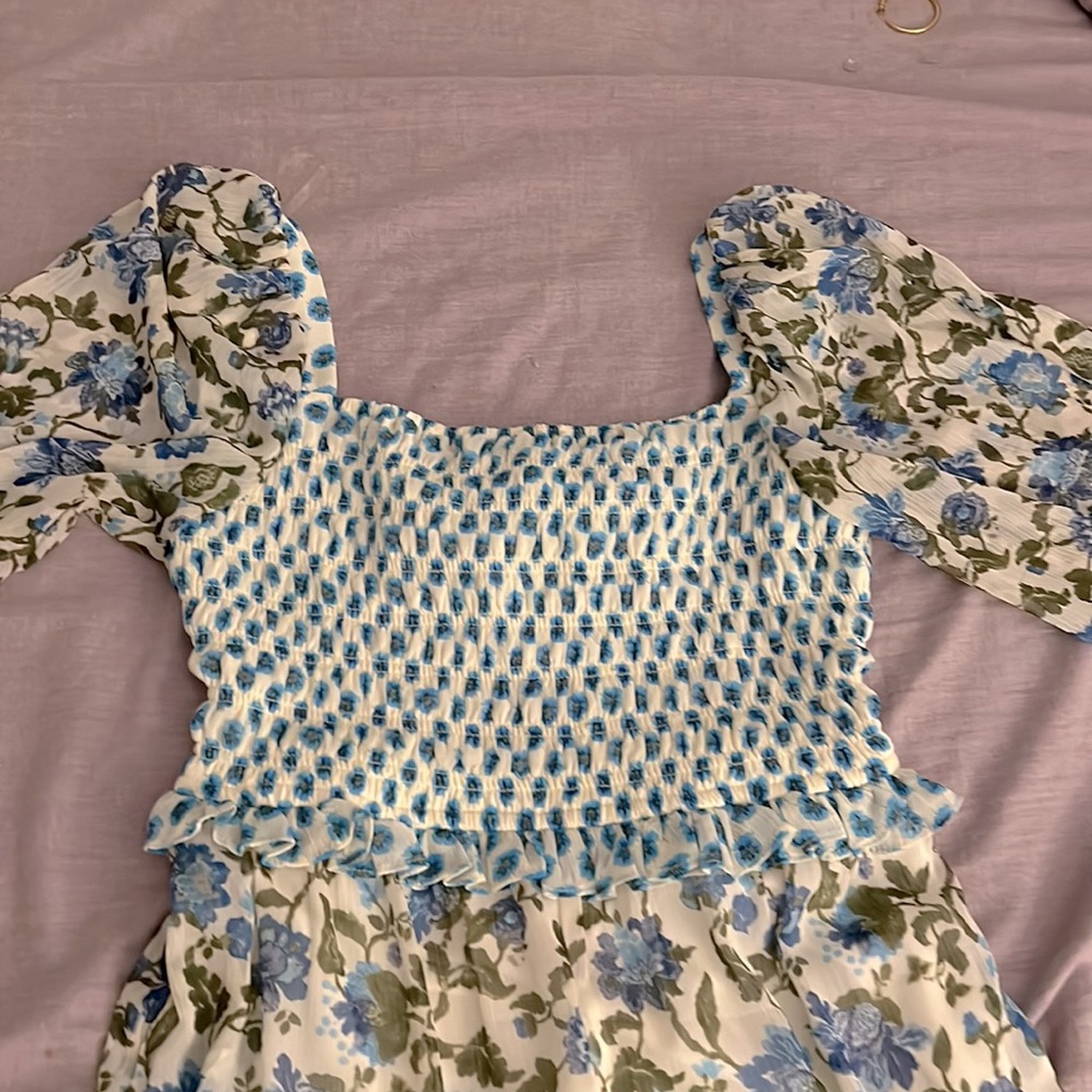 NEW/WORN ONCE TAYLOR GREEN AND BLUE MAXI DRESS! - Size 10 - Picture 5 of 6